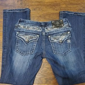 Miss Me Rhinestone Bootcut Jeans